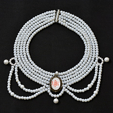 Multi-stranded Pearl Choker Necklace