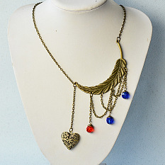 Tibetan Style Beaded Chain Necklace