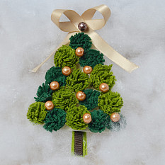 Christmas Tree Decorations with Pearl Beads