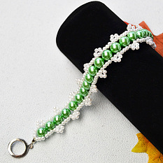 Delicate Glass Pearl Beads Stitch Bracelet