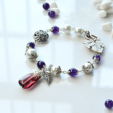 Purple Crystal Vintage Style Bracelet