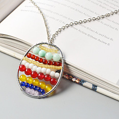 Easter Egg Pendant Necklace