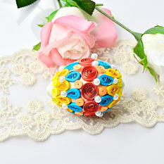 Colorful Quilling Easter Eggs for Kids