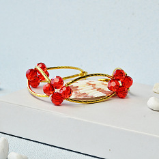Bracelets en cristal rouge