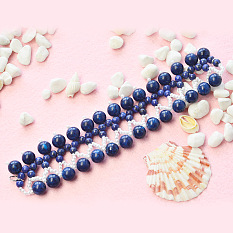 Blue Jade Beads Bracelet