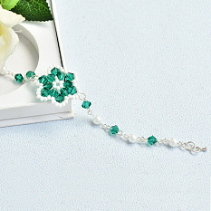 Glass Beads Snowflake Bracelet