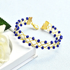 Bracelet en perles de verre enroulées