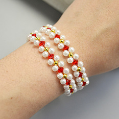 Simple Pearl Bracelet with Glass Beads