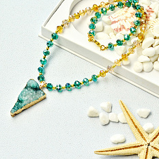 Crystal Beads Quartz Necklace
