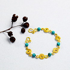 Golded Turquoise Bracelet