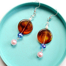 Boucles d'oreilles en perles acryliques
