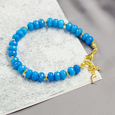 Bracelet en jade bleu
