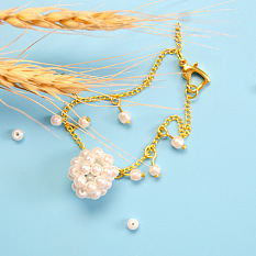 Elegante braccialetto con sfere di perle