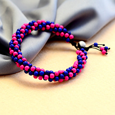 Woven Bracelet with Beads