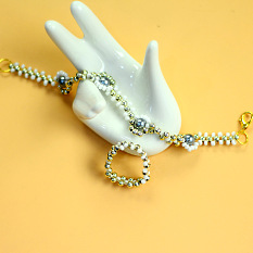 Ensemble bague et bracelet en perles de rocaille