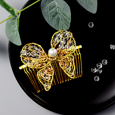 Wire Wrapped Butterfly Hair Comb
