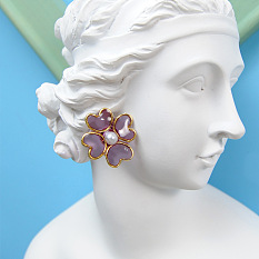 UV Resin Flower Ear Studs