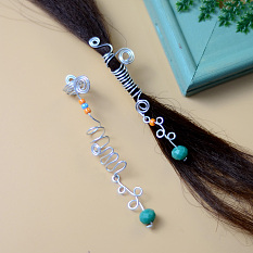 Accessoires pour cheveux en spirale avec des perles