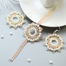 Conjunto de joyas con cuentas de perlas bohemias