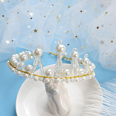 Classic Pearl Beaded Crown