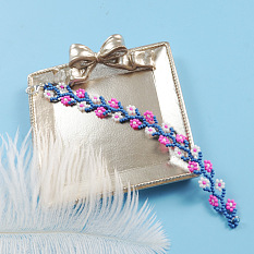 Bracelet de fleurs en perles de rocaille douces
