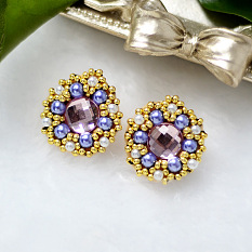 Elegant Embroidery Jewel Earrings