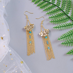 Tassel Style Golden Earrings