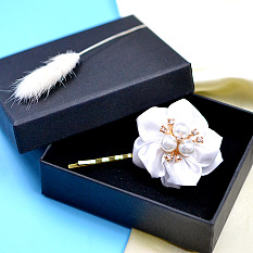 Delicate Flower liked Ribbon Hair Pin