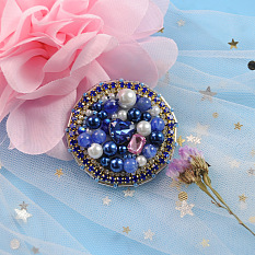 Jewel Beads Embroidery Brooch