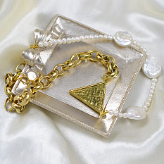 Collier chaîne avec perle baroque