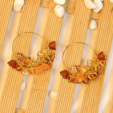 Elegant Flower Shaped Beads Earrings