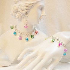 PandaHall Selected Idea on Colorful Glass Bead Jewelry Set