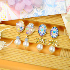 Pearl Earrings Made Of Resin