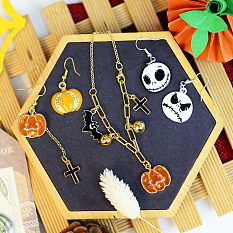 PandaHall Selected Tutorial on Halloween Bracelet and Earring Set