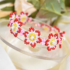 Cherry Blossom Beaded Bracelet