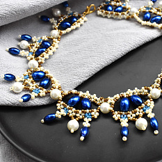 Vintage Halskette aus Perlen und Saatperlen