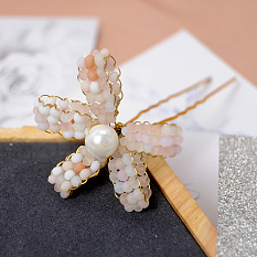 PandaHall Selected idea en horquilla con cuentas de perlas