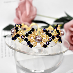 Bracelet en perles de verre de style vintage