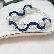 PandaHall Selected Tutorial on Pearl Braided Rope Bracelet
