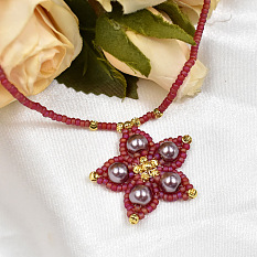 PandaHall Selected Tutorial on Flower Pendant with Glass Pearls
