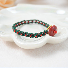 PandaHall Selected Idea on Christmas Style Braided Bracelet