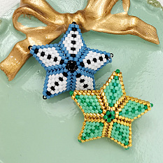 Seed Beaded Star Ornament