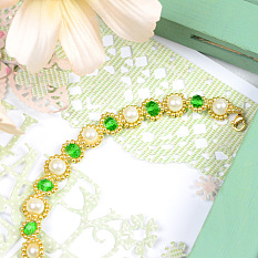 Bracelet perlé couleur printemps