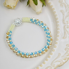 Bracelet de perles de cristal exquis