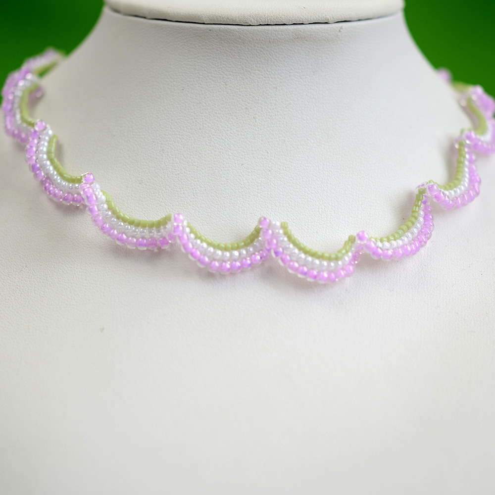 PandaHall Selected мастер-класс по изготовлению спирального ожерелья из бисера.-1