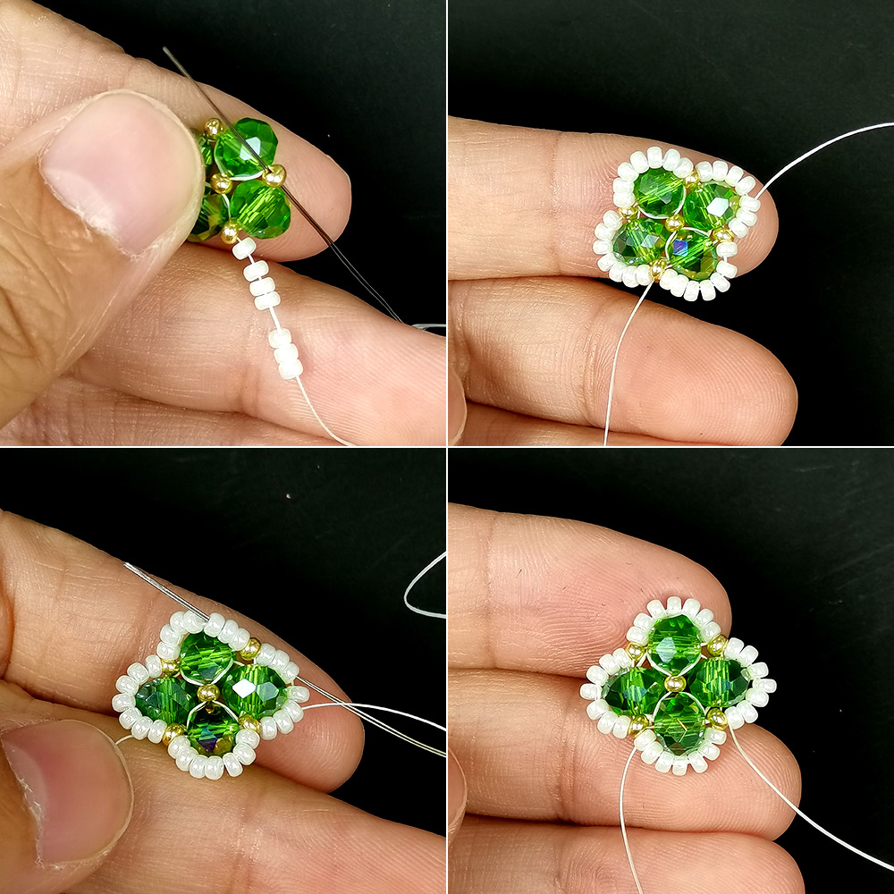 PandaHall Selected Tutorial zum grünen Kristallperlenarmband