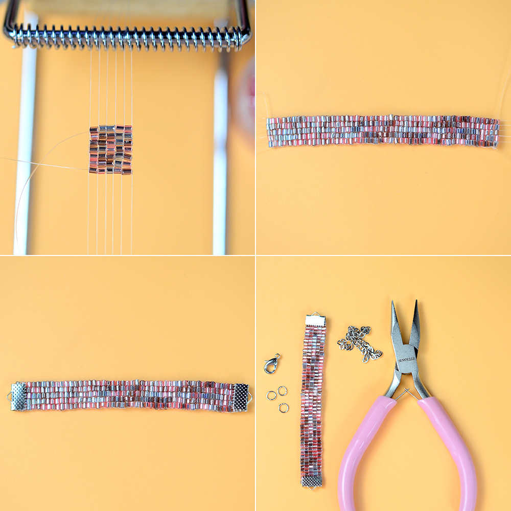 PandaHall Selected мастер-класс по изготовлению браслета из бисера-трубочки.-4