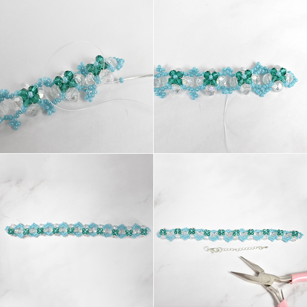 Браслет из стеклянных бусин в весеннем стиле-8