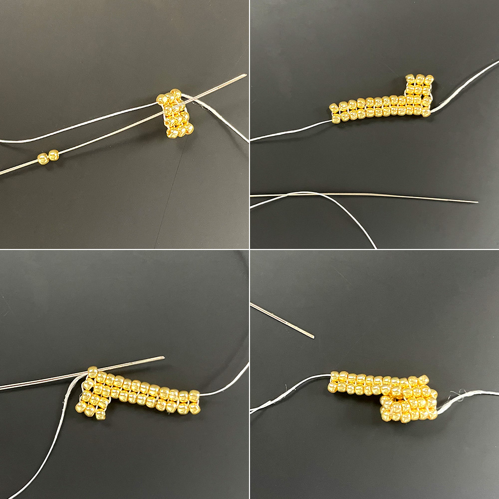 Браслет из черного и золотого стекла со стеклянными бусинами-4