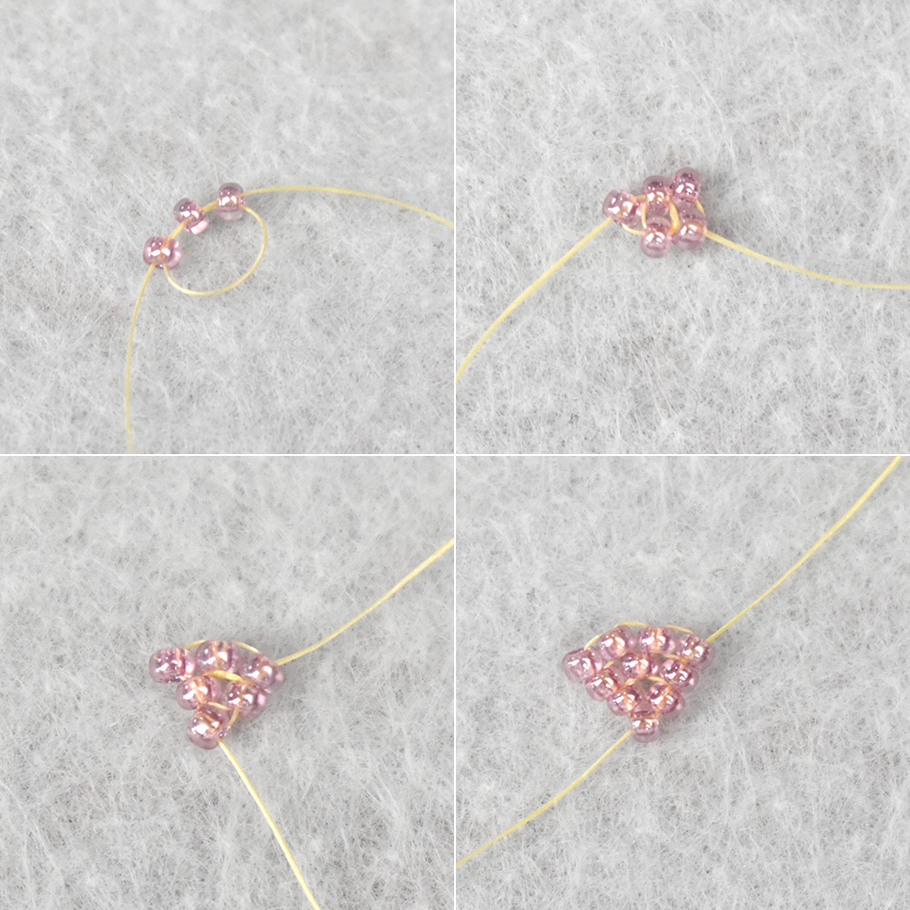 Браслет из бисера в форме сердца-3